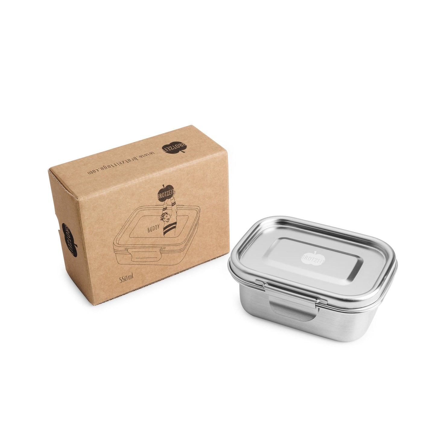 Brotzeit BUDDY dichte Brotdose Jausenbox aus Edelstahl