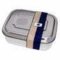 Brotzeit ZWEIER Lunchboxen Brotdose Jausenbox mit Unterteilung aus Edelstahl 100% BPA frei