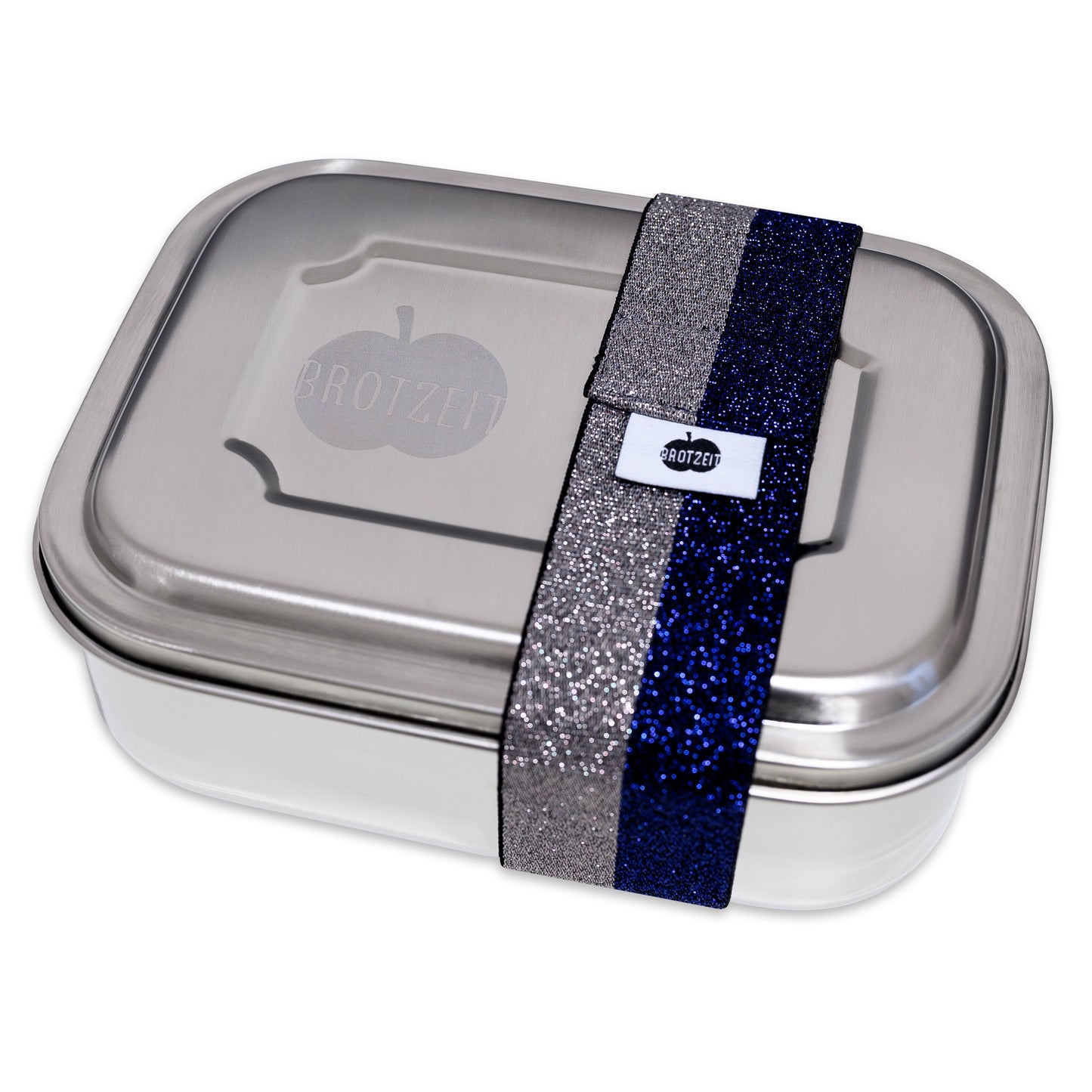 Brotzeit ZWEIER Lunchboxen Brotdose Jausenbox mit Unterteilung aus Edelstahl 100% BPA frei