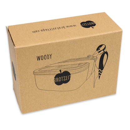 Brotzeit WOODY Lunchbox aus Edelstahl mit Bambusdeckel