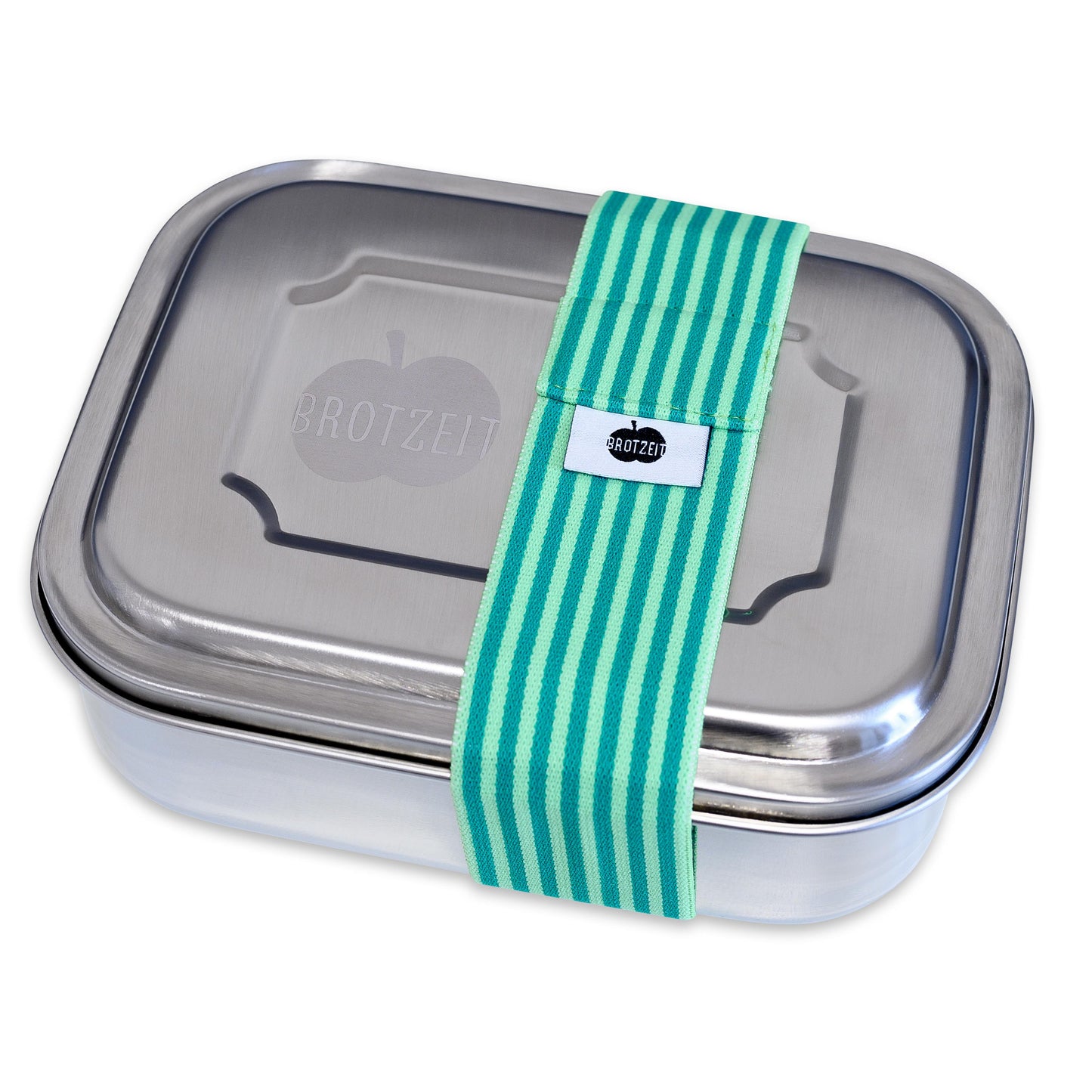 Brotzeit ZWEIER Lunchboxen Brotdose Jausenbox mit Unterteilung aus Edelstahl 100% BPA frei