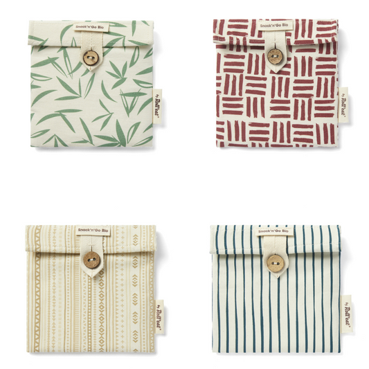 Roll'eat Snack'n'go BIO line ETNIA Collection Lunchbag waschbarer Snackbag Brotbeutel