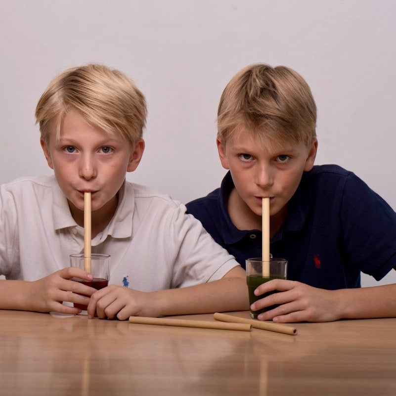 Brotzeit Trinkhalme aus Bambus 5er Set Strohhalme plastikfrei