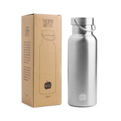 Brotzeit Thermosflasche aus Edelstahl plastikfrei Trinkflasche in 3 Grössen