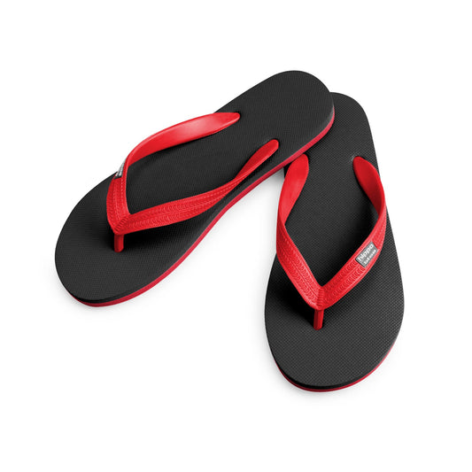 Hippobloo Flip Flop schwarz-rot aus Naturkautschuk BPAfrei vegan