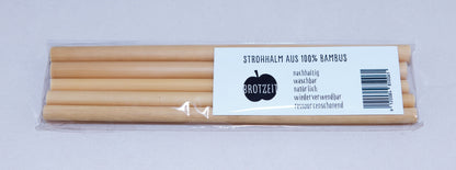 Brotzeit Trinkhalme aus Bambus 5er Set Strohhalme plastikfrei