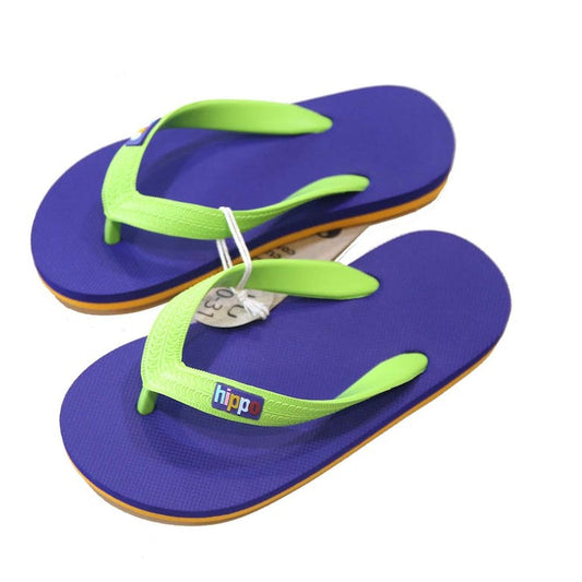 Hippobloo Flip Flop für Kinder CAPRI blau grün orange aus Naturkautschuk BPAfrei vegan Hippo